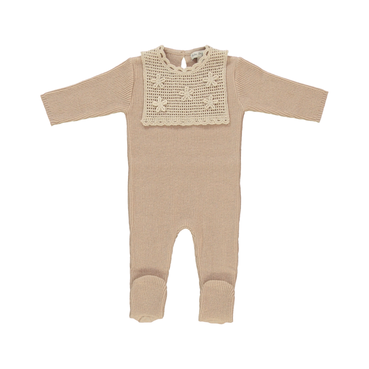 Bebe Organic Lucette Collar Overall - Earthy