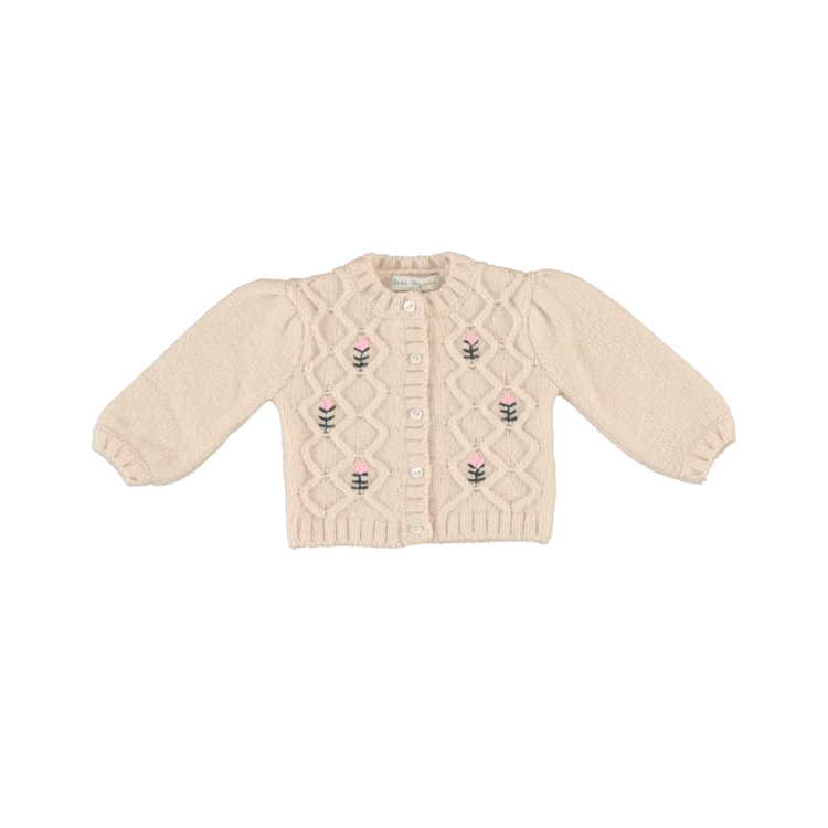 Bebe Organic Rosine Cardigan - Shell Pink