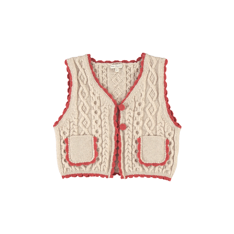 Bebe Organic Sienna Vest - Natural Knit