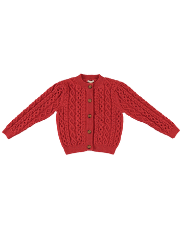 Bebe Organic Lalisa Cardigan - Raspberry Red