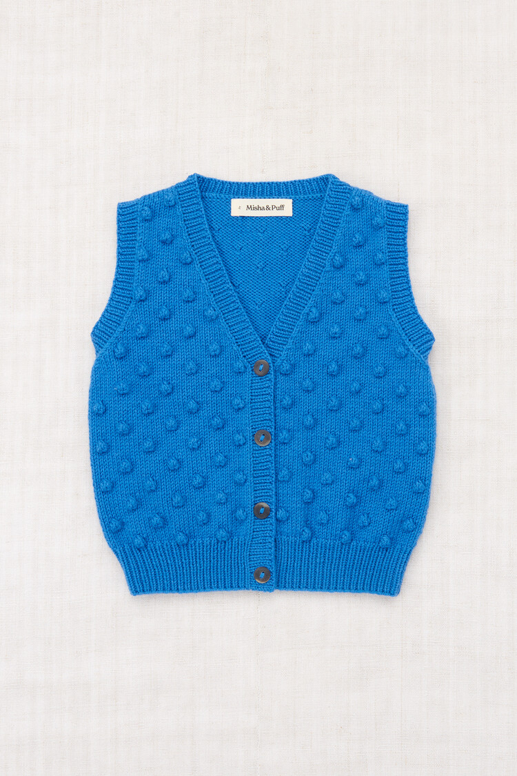 Misha & Puff Auggie Popcorn Vest - Cerulean