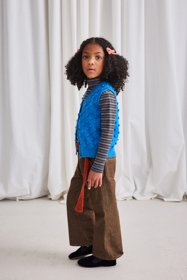 Misha & Puff Auggie Popcorn Vest - Cerulean