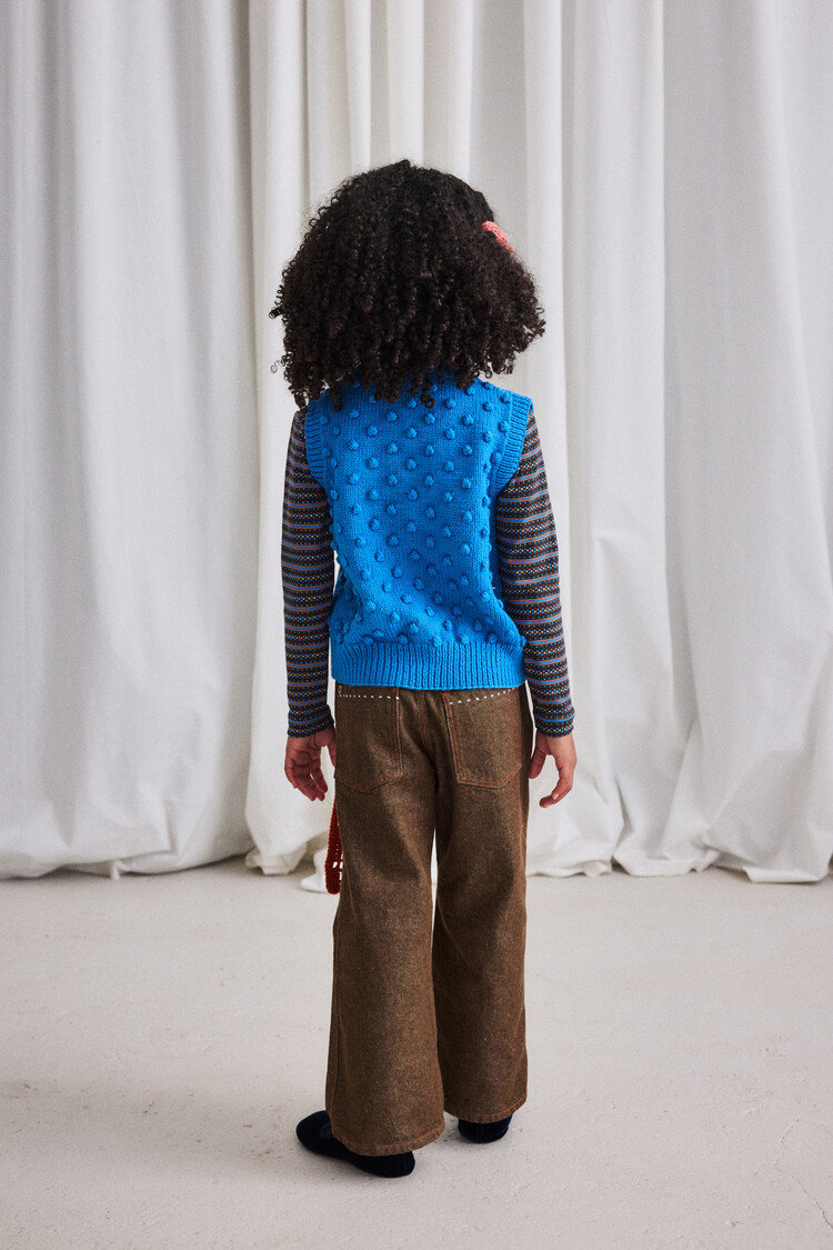 Misha & Puff Auggie Popcorn Vest - Cerulean