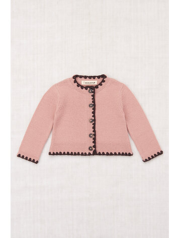Misha & Puff Crochet Trim Darling Cardigan - Rosette