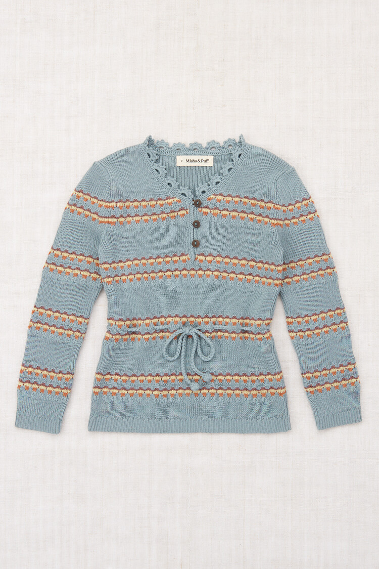 Misha & Puff Polina Top - Overcast Beaded Stripe