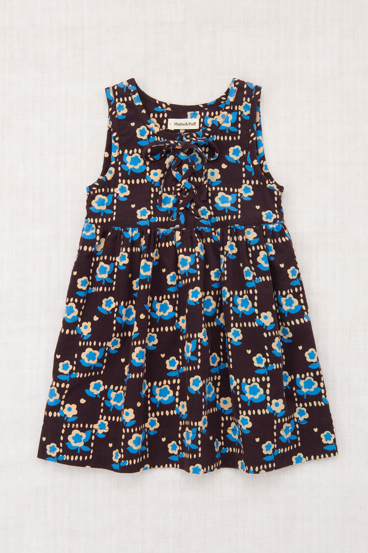 Misha & Puff Corduroy Agatha Dress - Raisin Windowbox