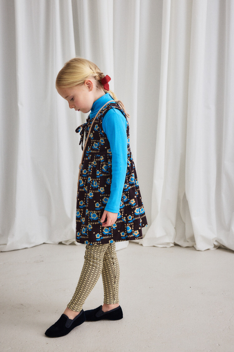 Misha & Puff Corduroy Agatha Dress - Raisin Windowbox