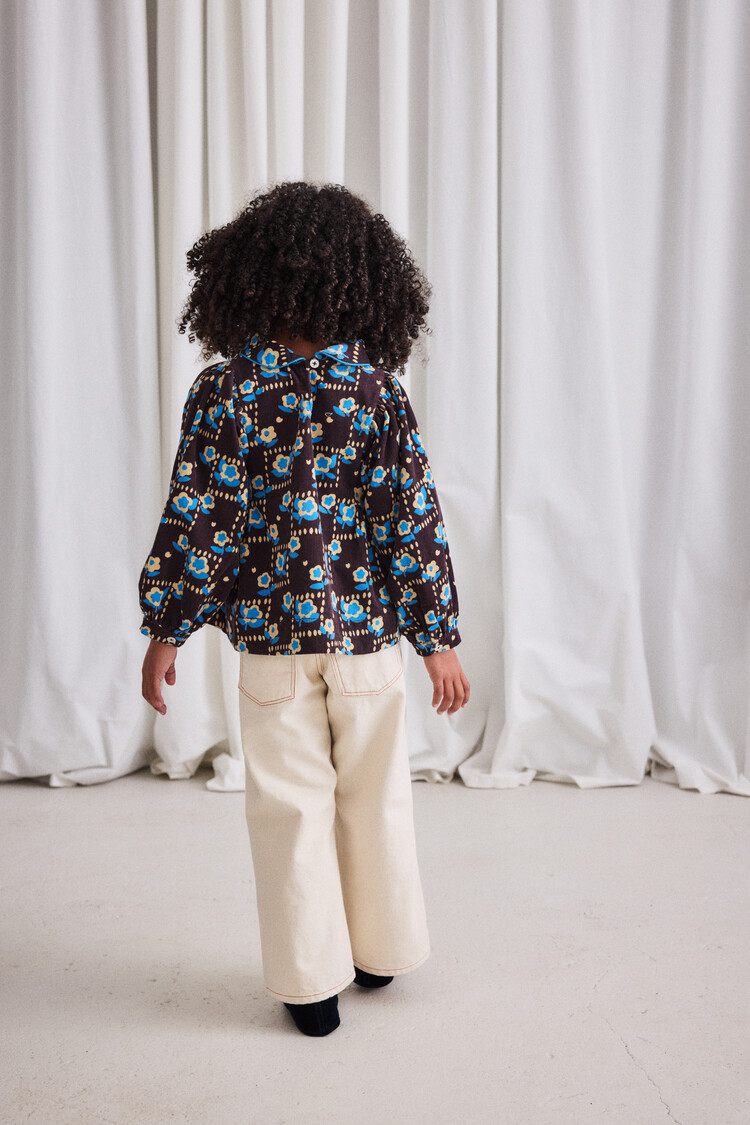 Misha & Puff Corduroy Zora Blouse - Raisin Windowbox