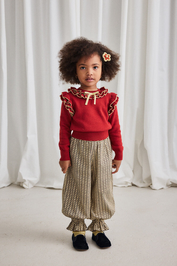 Misha & Puff Long Sleeve Cotswolds Ondine Top - Garnet