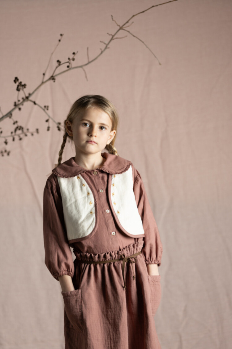 Babe & Tess Stars Gilet - Naturale Luxury Cotton