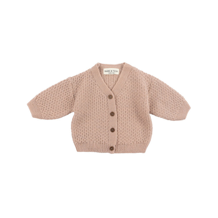Babe & Tess Cardigan Stella - Rose Knit