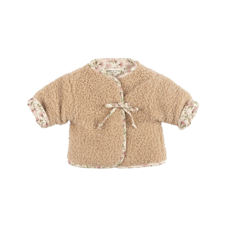 Babe & Tess Teddy Winter Jacket - Miele Rose Teddy Flowers