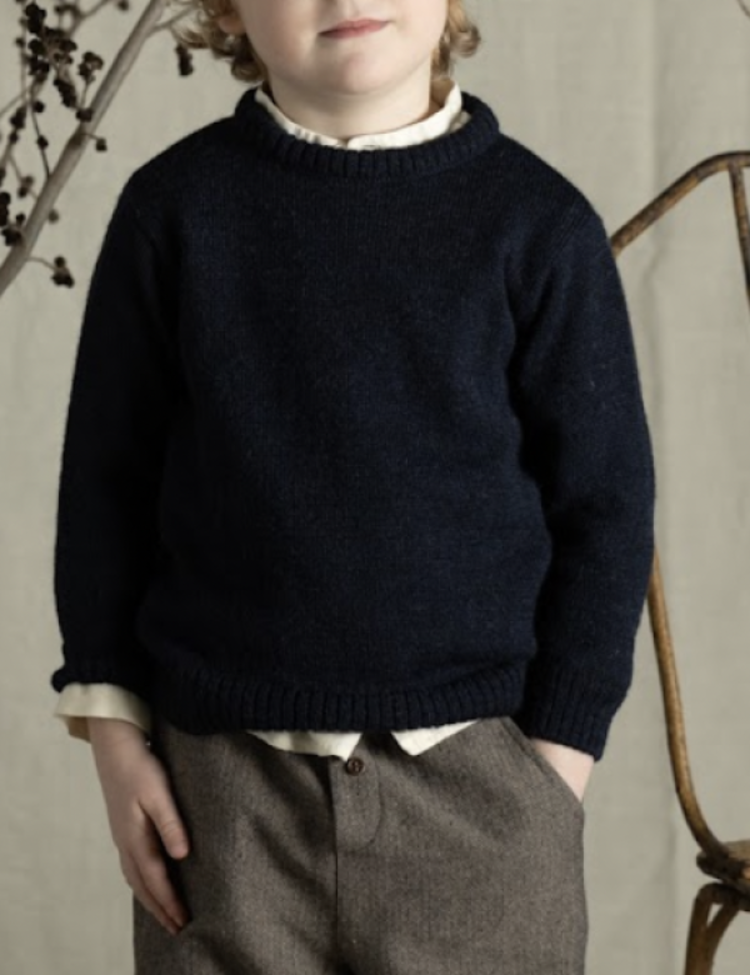Babe & Tess Girocollo Knitwear - Blue Knit