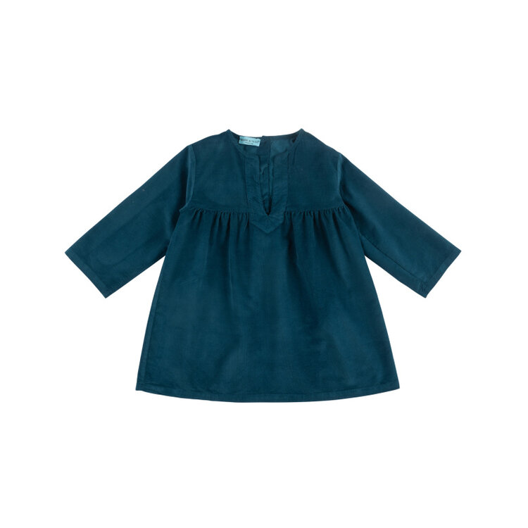 Babe & Tess Caftano Dress - Winter Turquoise Velvet