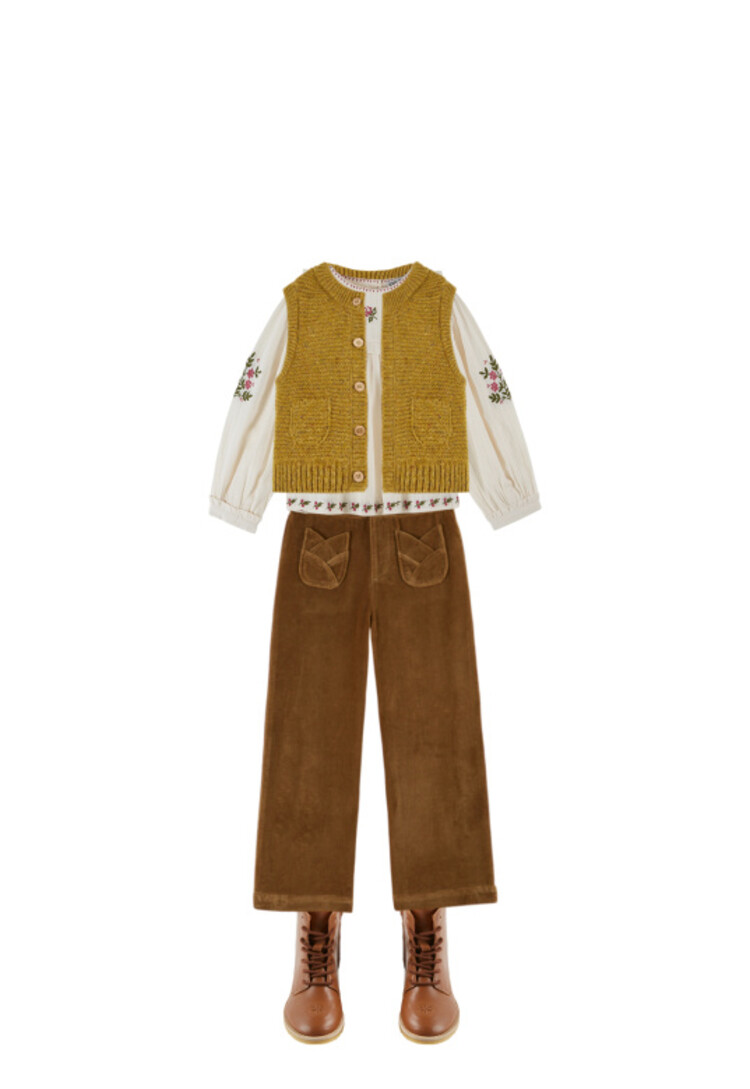 Emile et ida Blouse Brodee - Creme