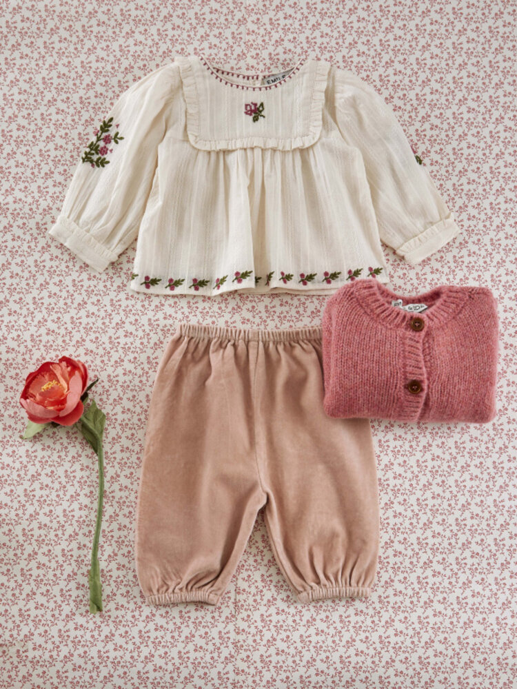Emile et ida Blouse Brodee - Creme
