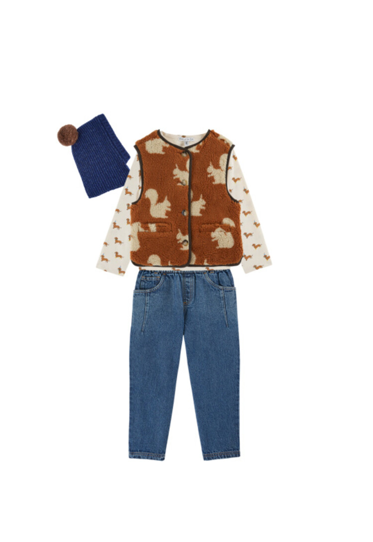 Emile et ida Veste Sans Manches - Ecureuil