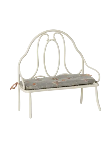 Maileg Vintage bench, Miniature - Off white