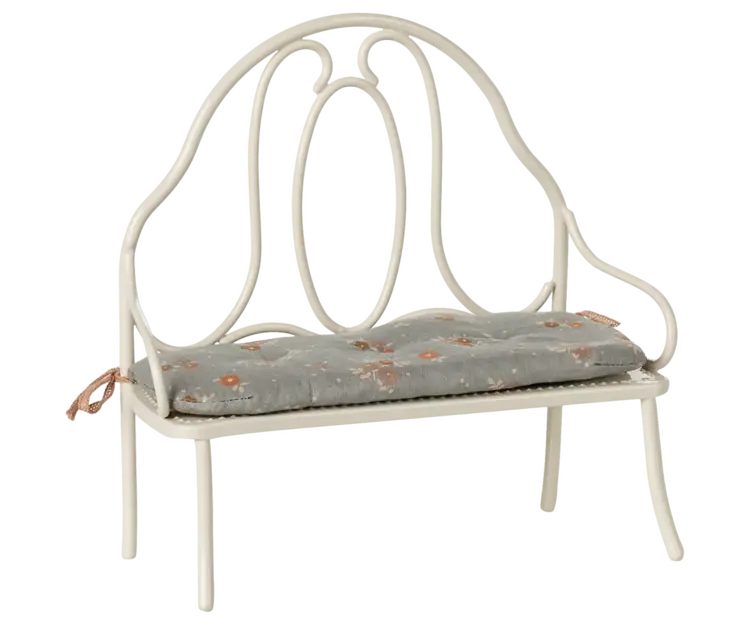 Maileg Vintage bench, Miniature - Off white
