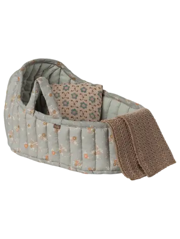 Maileg Carry cot, Large - Blue