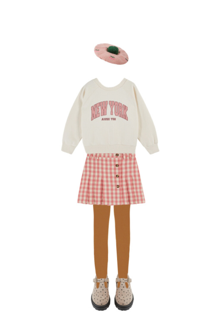 Emile et ida Jupe Vichy Plissee - Gingham