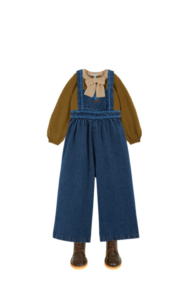 Emile et ida Salopette Brodee - Denim