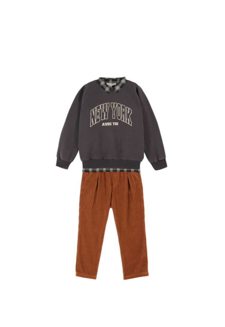 Emile et ida Pantalon Velours - Pecan