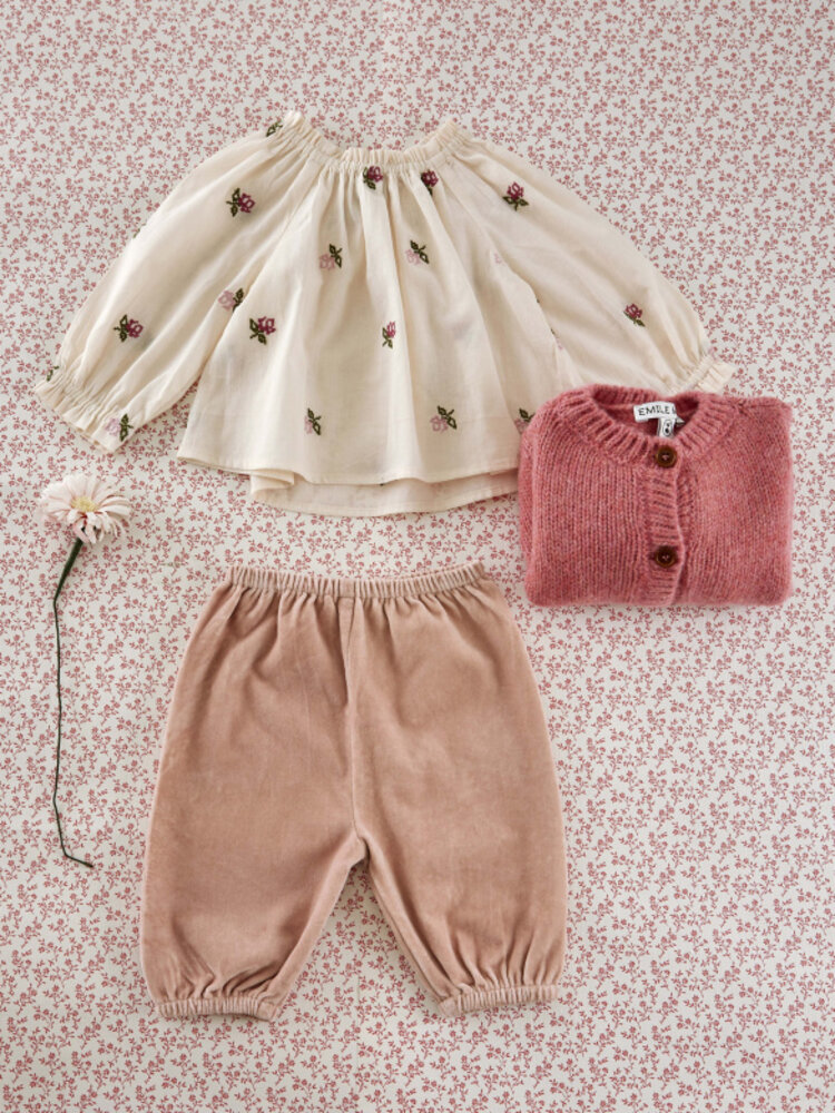 Emile et ida Cardigan Doudou - Rose