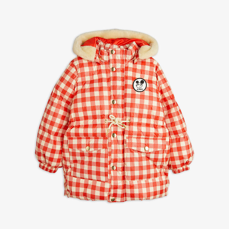 Mini Rodini Ritzratz Patch Gingham AOP Heavy Puffer