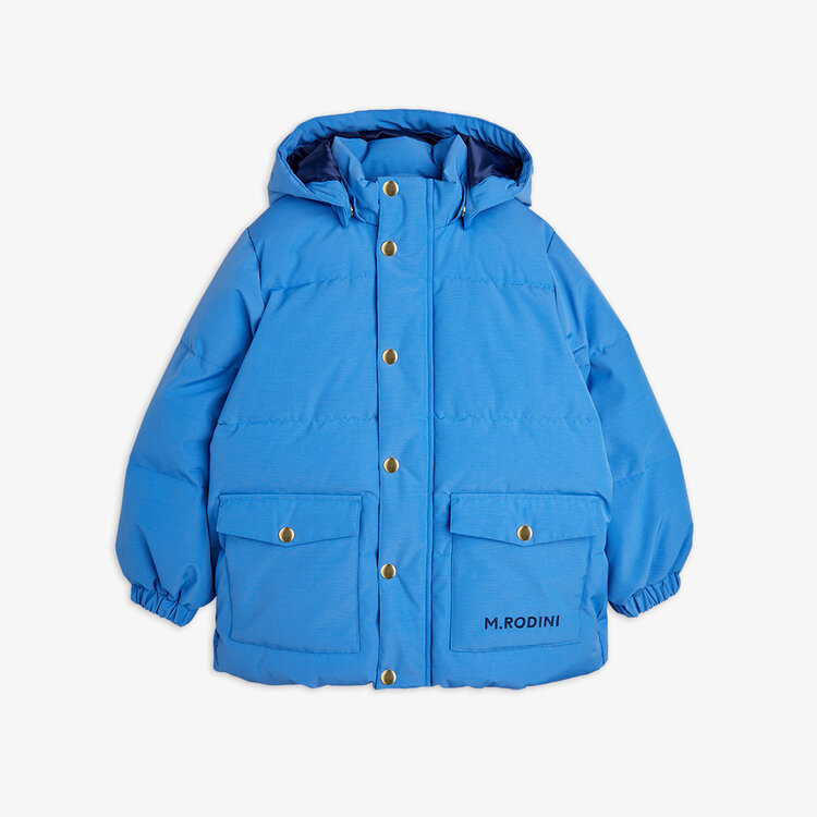 Mini Rodini Solid Heavy Puffer - Blue