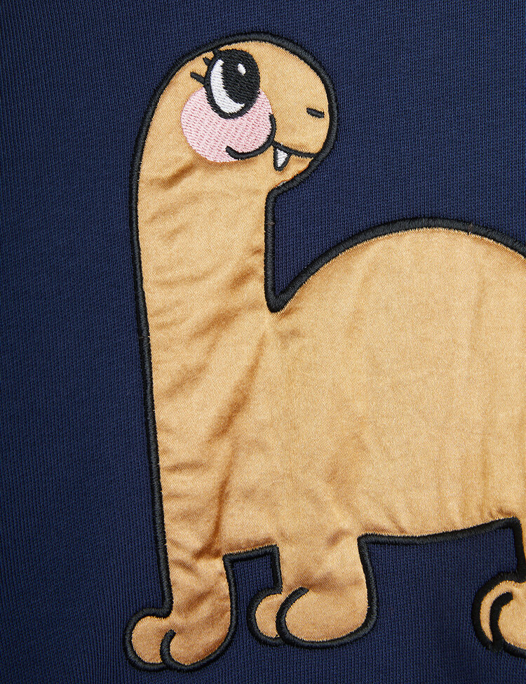 Mini Rodini Dino Application Sweatshirt - Blue