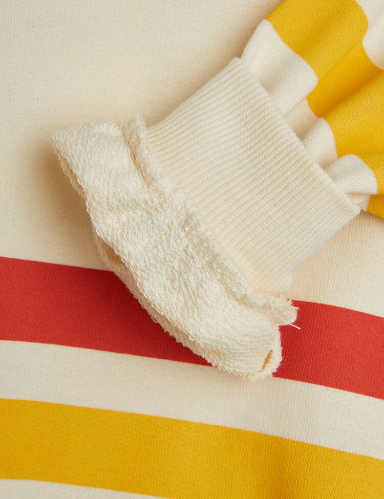 Mini Rodini Bear Stripe Sweatshirt - White/Multicolor