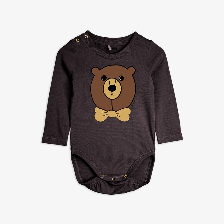 Mini Rodini Bear SP Long Sleeve Body - Grey