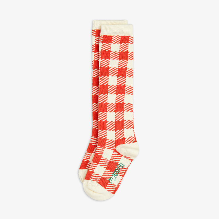 Mini Rodini Gingham Knee-high Sock