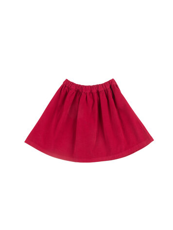 Babe & Tess Mina Skirt - Magenta Velvet