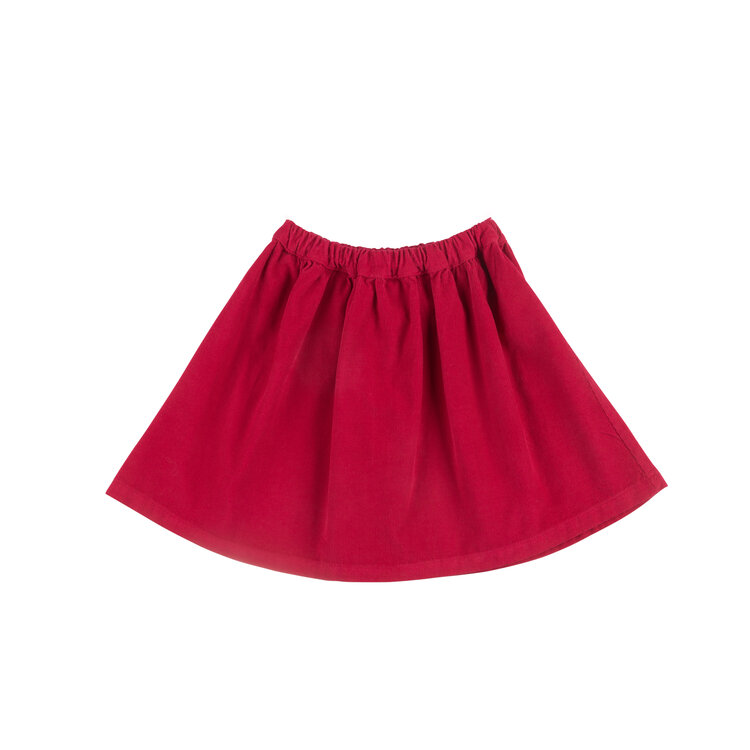 Babe & Tess Mina Skirt - Magenta Velvet