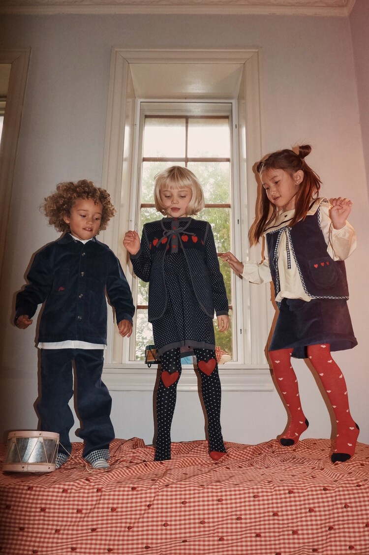 Flöss Vera Stocking - Poppy Red Heart