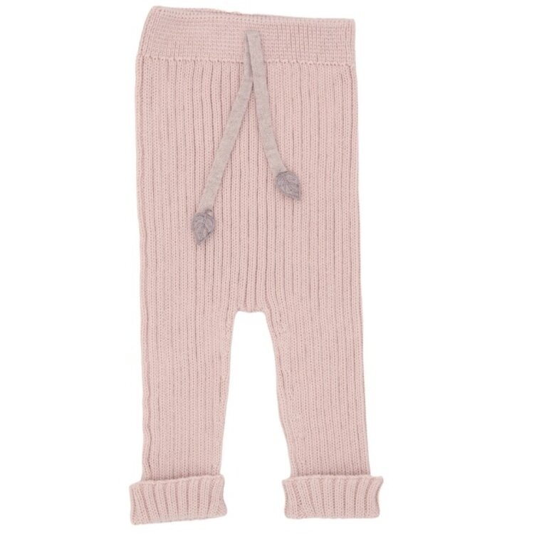 Li & Me Camile Trousers w. Leaves - Light Pink