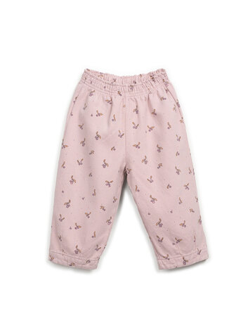 Play Up Printed Twill Trousers - Strawberry Rose