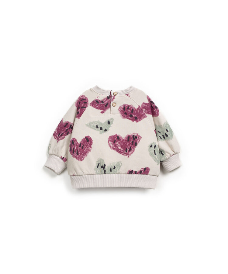 Play Up Printed Fleece Sweater - Tones