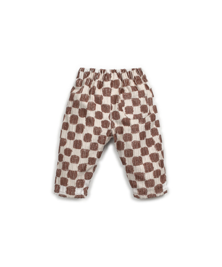 Play Up Printed Corduroy Trousers - Tones