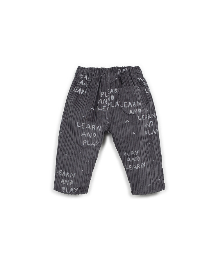 Play Up Printed Corduroy Trousers - Grafite