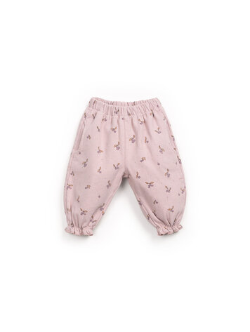 Play Up Printed Twill Trousers - Rose