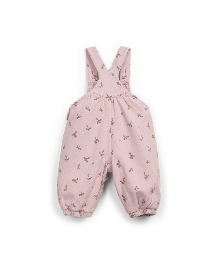 Play Up Printed Twill Jumpsuit - Rose