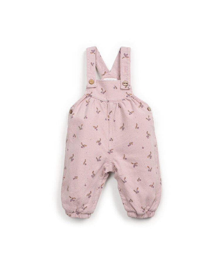 Play Up Printed Twill Jumpsuit - Rose