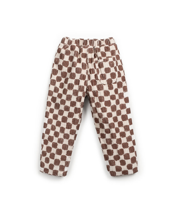 Play Up Printed Corduroy Trousers - Tones