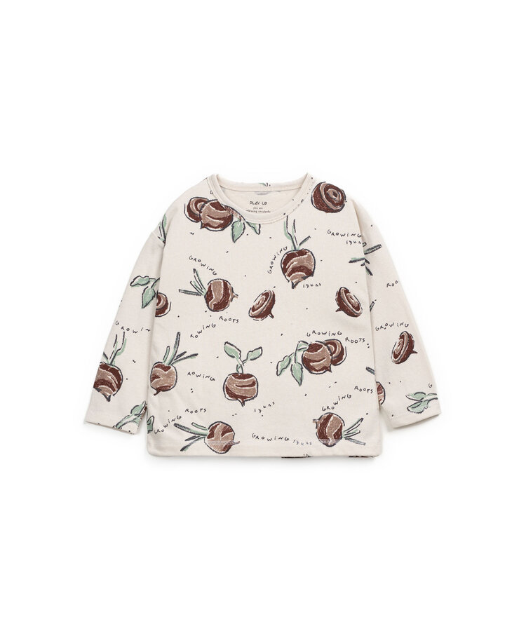 Play Up Printed Jersey LS T-shirt - Pencil