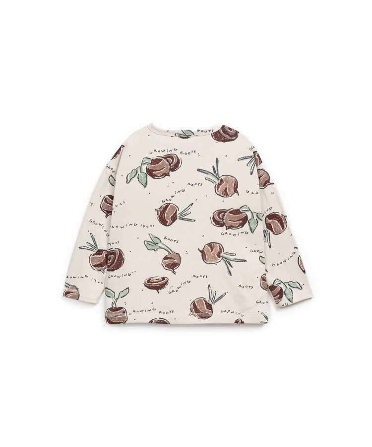 Play Up Printed Jersey LS T-shirt - Pencil