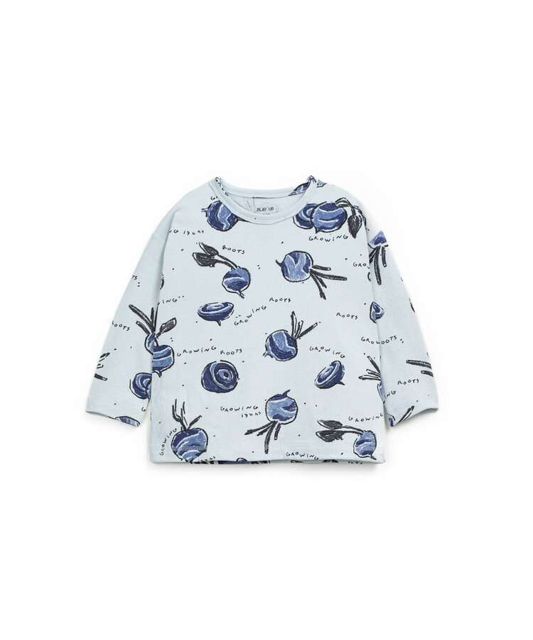 Play Up Printed Jersey LS T-shirt - Mirtilo