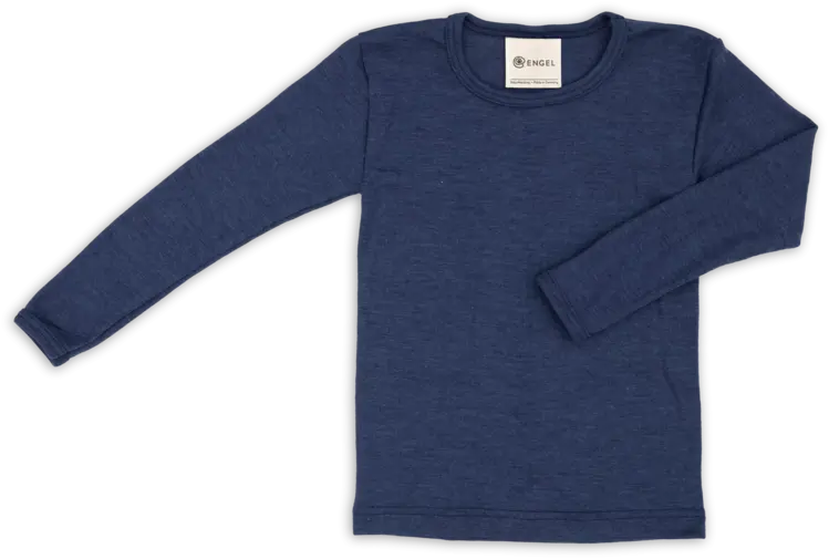 Engel Natur Children's Shirt Long Sleeved - Navy Blue